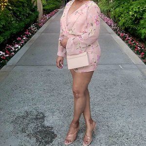 Soft Pink Floral Romper